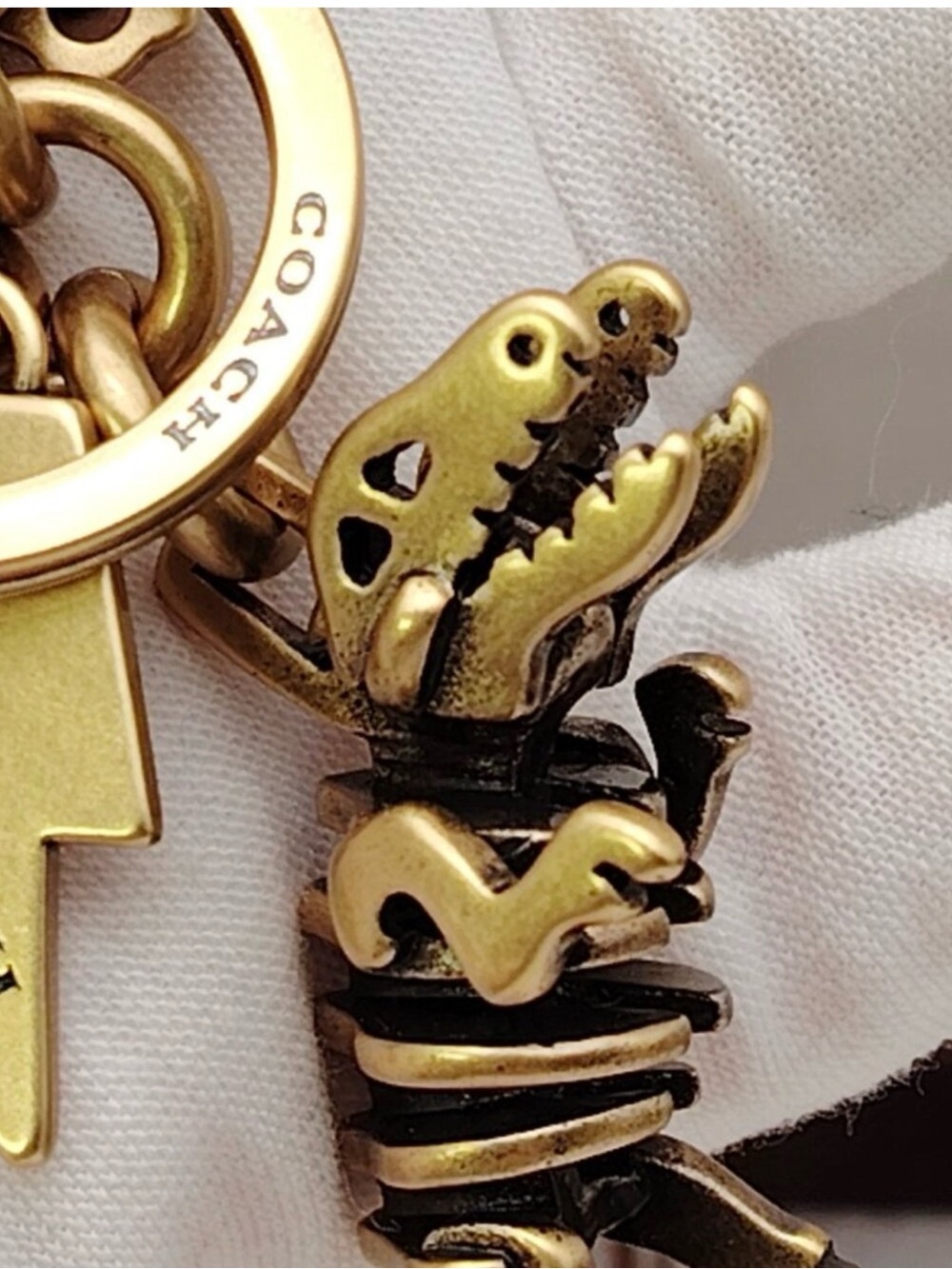 Coach Brass Lexy Bag/Key Charm Excellent Preloved condition